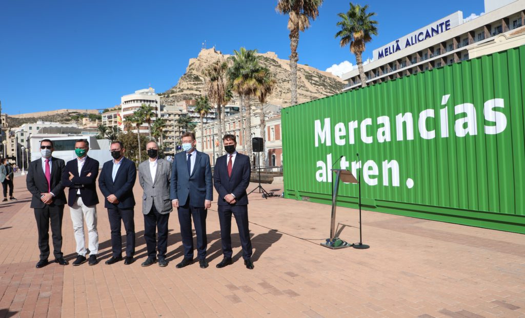 El contenedor de &ldquo;Mercanc&iacute;as al tren&rdquo; llega a Alicante